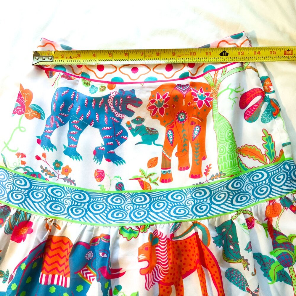 Gretchen Scott Ipanema Animal Kingdom Tiered Maxi Skirt Womens Extra Small NEW - Picture 9 of 11
